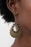 Terraform Twinkle - Black & Brass Earrings Paparazzi