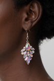 Stellar-escent Elegance - Multi-Colored Earrings