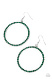 Head-Turning Halo - Green Earrings Paparazzi