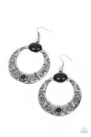 Garden Glyphs - Black Earrings Paparazzi