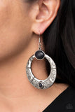 Garden Glyphs - Black Earrings Paparazzi