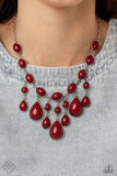 Mediterranean Mystery - Red Necklace Paparazzi