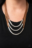 Mechanical Mania - Brown Necklace Paparazzi