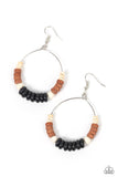 Earthy Esteem - Black Earrings Paparazzi