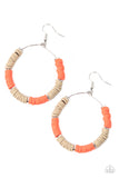 Skillfully Stacked - Orange Earrings Paparazzi