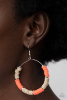 Skillfully Stacked - Orange Earrings Paparazzi