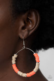 Skillfully Stacked - Orange Earrings Paparazzi