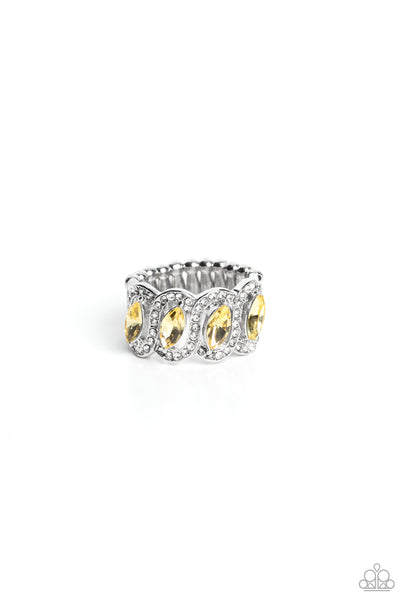 Staggering Sparkle - Yellow Ring Paparazzi