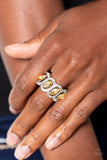 Staggering Sparkle - Yellow Ring Paparazzi