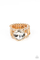 High Roller Sparkle - Gold Ring Paparazzi