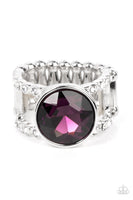 High Roller Sparkle - Purple Ring Paparazzi