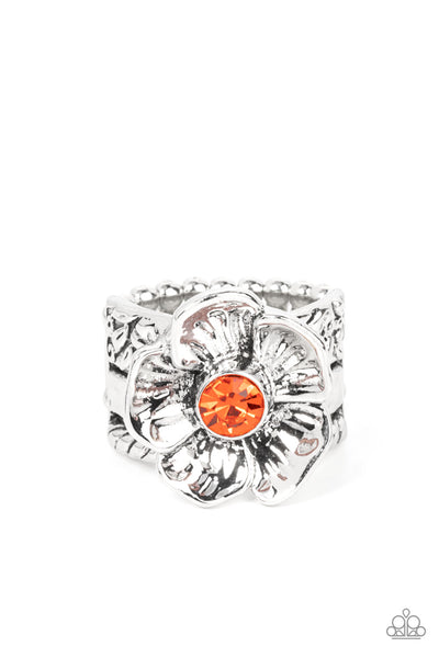 Prismatically Petunia - Orange Ring Paparazzi