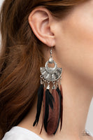 Plume Paradise - Multi-Colored Earrings Paparazzi