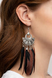 Plume Paradise - Multi-Colored Earrings Paparazzi