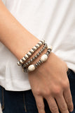 Take by SANDSTORM - White Bracelet Paparazzi