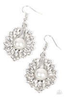 Crowns Required - White Pearl Earrings