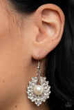 Crowns Required - White Pearl Earrings