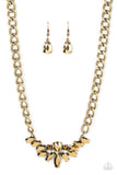 Come at Me - Brass Necklace Paparazzi