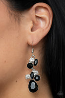 Rhinestone Reveler - Black Earrings Paparazzi