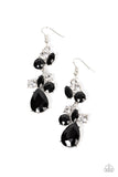 Rhinestone Reveler - Black Earrings Paparazzi