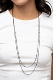 Petitely Prismatic - Black Necklace Paparazzi
