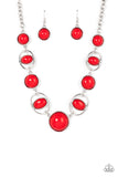 Eye of the BEAD-holder - Red Necklace Paparazzi (#117)
