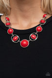 Eye of the BEAD-holder - Red Necklace Paparazzi (#117)