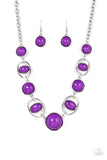 Eye of the BEAD-holder - Purple Necklace Paparazzi