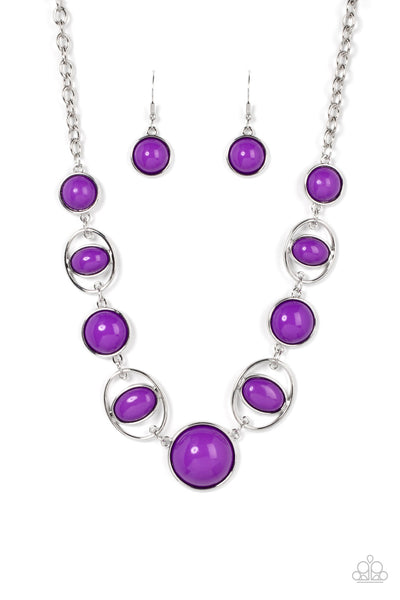 Eye of the BEAD-holder - Purple Necklace Paparazzi