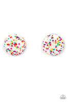 Kaleidoscope Sky - White Seed bead Earrings Paparazzi