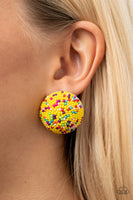 Kaleidoscope Sky - Yellow Earrings Paparazzi