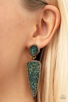 Druzy Desire - Brass Earrings Paparazzi