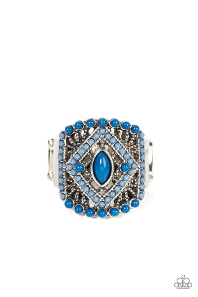 Amplified Aztec - Blue Ring Paparazzi