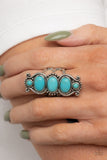 Roswell Relic - Blue Turquoise Ring Paparazzi