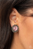 Garden Gazebo - Pink Clip On Earrings Paparazzi