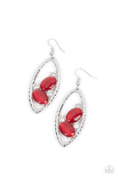 Famously Fashionable - Red Earrings Paparazzi