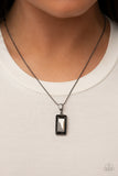 Cosmic Curator - Black Smoky Gem Necklace Paparazzi