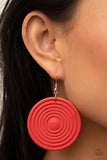 Caribbean Cymbal - Red Earrings Paparazzi