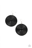 Caribbean Cymbal - Black Earrings Paparazzi