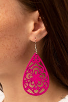 Marine Eden - Pink Wodden Earrings