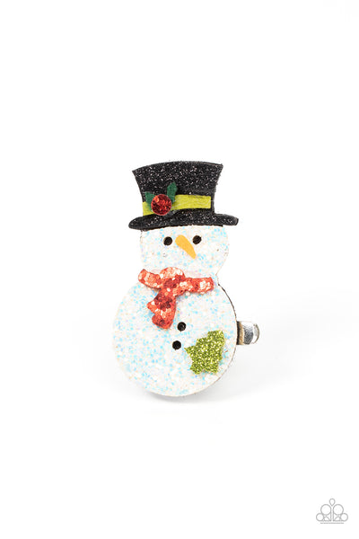 Let it Snow - Multi-Colored Snowman Hair Clip Paparazzi