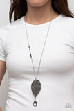 Frond Fantasy - Black Lanyard Necklace Paparazzi