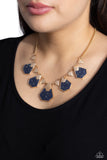 Extra Exclusive - Blue & Gold Necklace Paparazzi