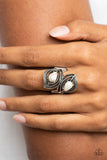 Mesa Mystique - White Ring Paparazzi