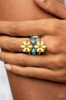 Fredonia Florist - Yellow Floral Ring Paparazzi