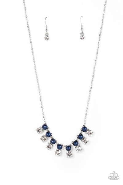 Dashingly Duchess - Blue Pearl Necklace Paparazzi