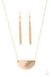 Cool, PALM, and Collected - Gold Choker Necklace Paparazzi