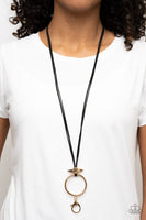 Noticeably Nomad - Gold Lanyard Necklace Paparazzi