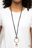 Noticeably Nomad - Gold Lanyard Necklace Paparazzi