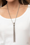 Metallic MESH-Up - Silver Necklace Paparazzi